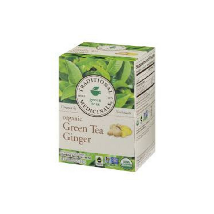 Organic Green Tea with Ginger 16 Bags by Traditional Medicinals