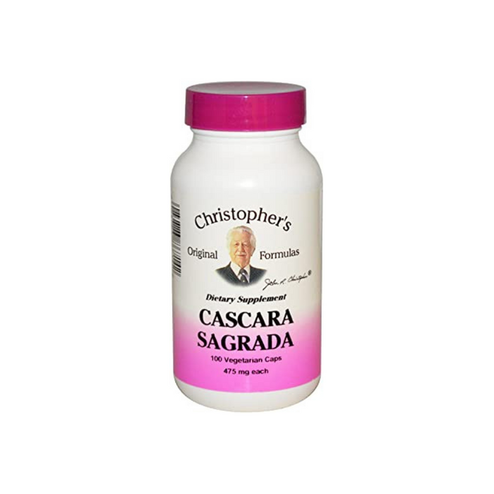 Single Herb Cascara Sagrada 100 Vegetarian Capsules by Christopher's Original Formulas