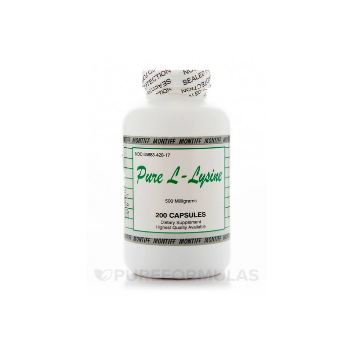 Pure L-Lysine 500 mg 200 capsules by Montiff
