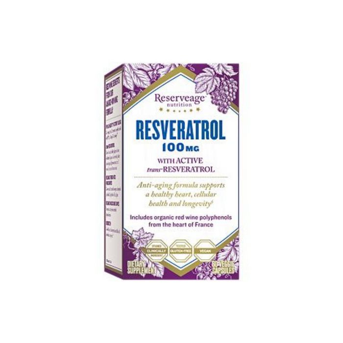 Resveratrol 100 mg 60 vegetarian capsules by Reserveage