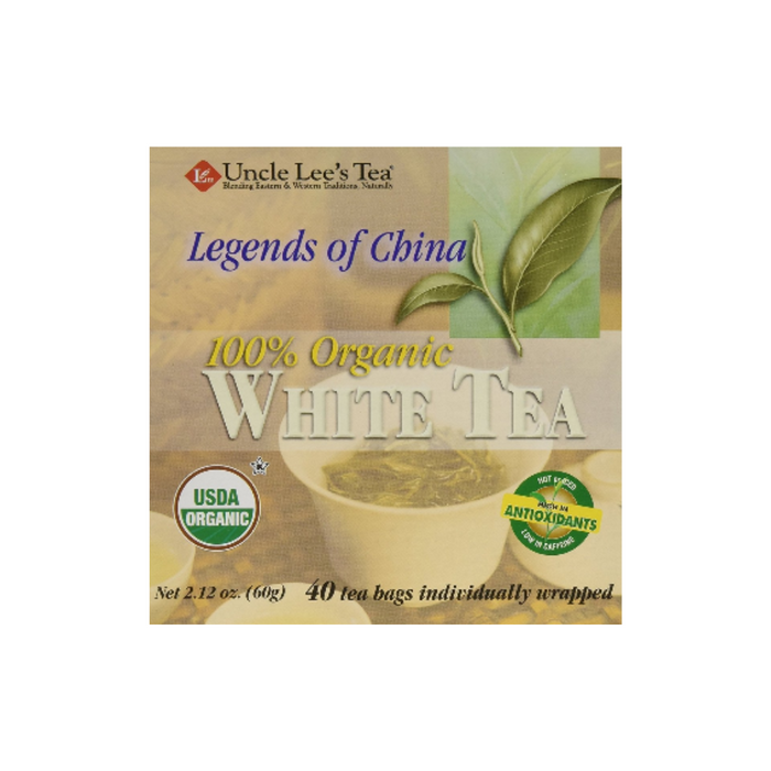 Legends Of China Organic White Tea 40 Bags by Uncle Lee's Tea