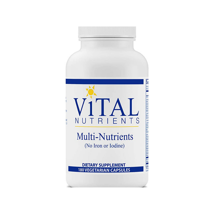 Multi-Nutrients No Iron or Iodine 180 vegetarian capsules by Vital Nutrients