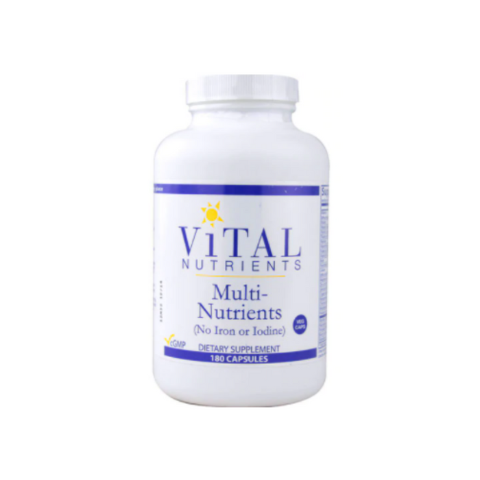 Multi-Nutrients with Iron & Iodine 180 capsules - Vital Nutrients