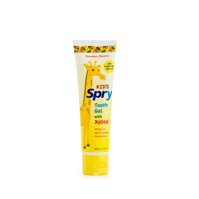 Spry Tooth Gel with 35% Xylitol Strawberry Banana 2 oz by Spry