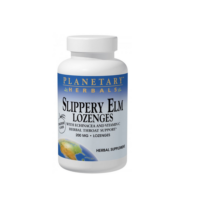 Slippery Elm Lozenges with Echinacea & Vitamin C Tangerine 200mg 24 Lozenges by Planetary Herbals
