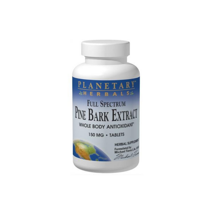 Pine Bark Extract Full Spectrum 150mg 30 Tablets by Planetary Herbals