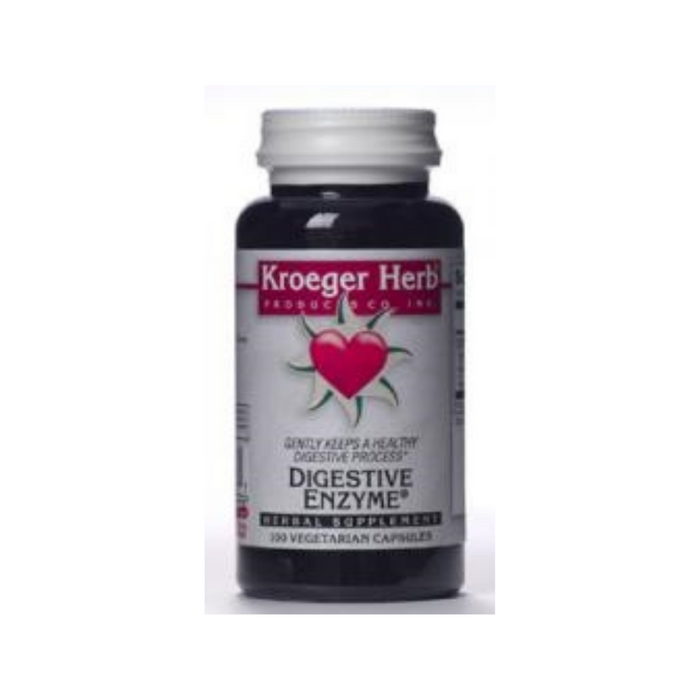 Digestive Enzyme 100 Vegetarian Capsules by Kroeger Herb Products