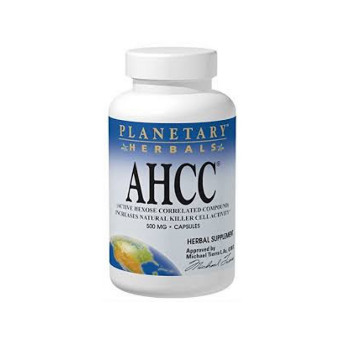 AHCC Active Hexose Correlated Compound 500mg 60 Capsules by Planetary Herbals