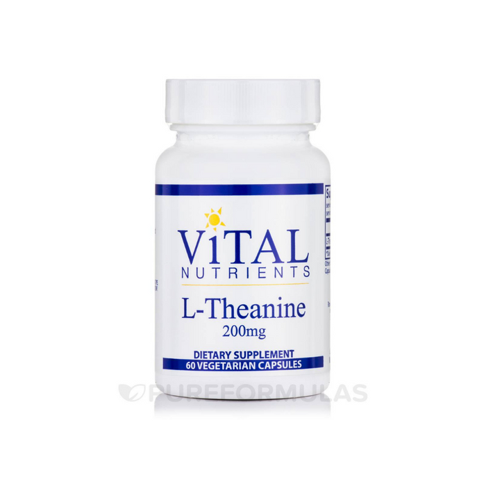 L-Theanine 200 mg 60 vegetarian capsules by Vital Nutrients