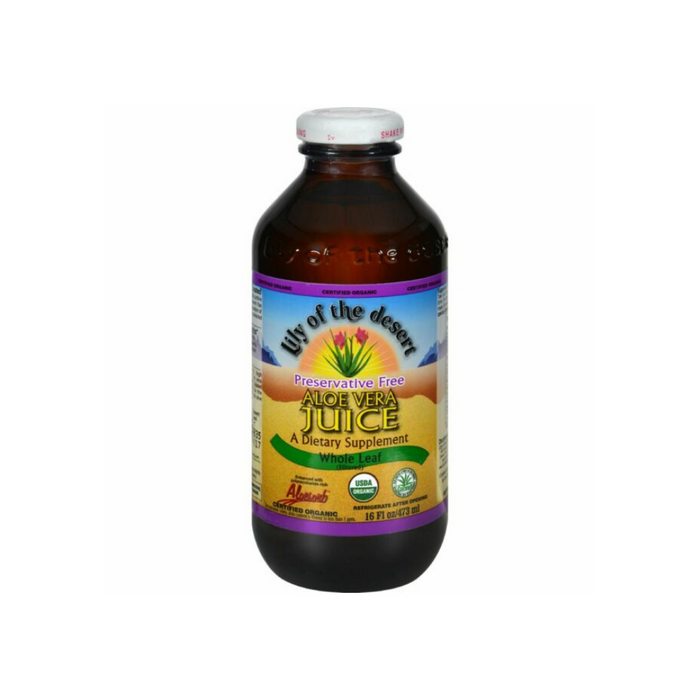 Aloe Vera Juice Whole Leaf Preservative Free 16 oz by Lily Of The Desert