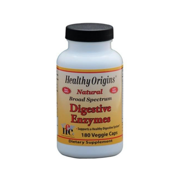 Digestive Enzymes Broad Spectrum 180 Vegetarian Capsules by Healthy Origins
