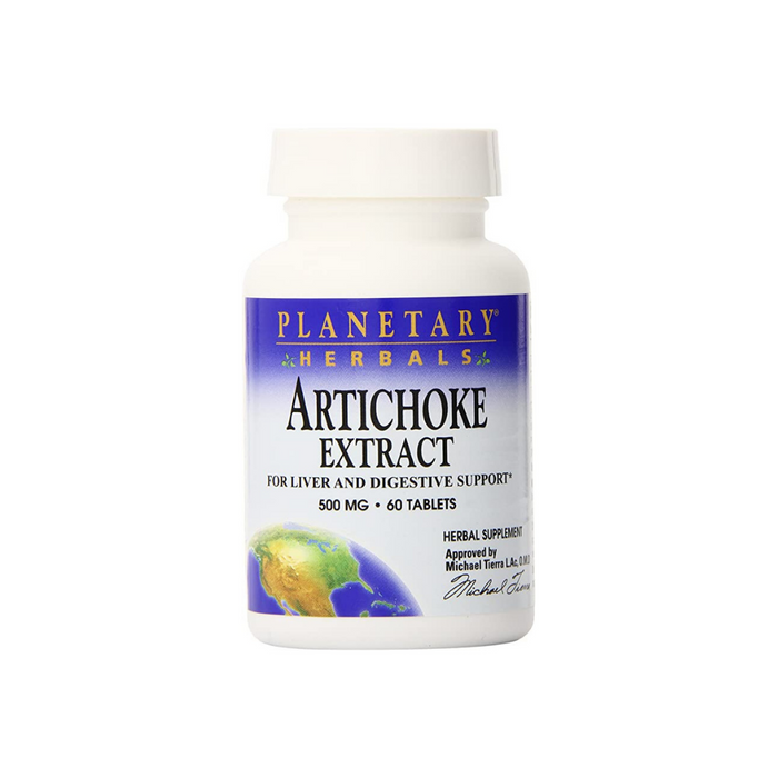 Artichoke Extract 500mg 60 Tablets by Planetary Herbals