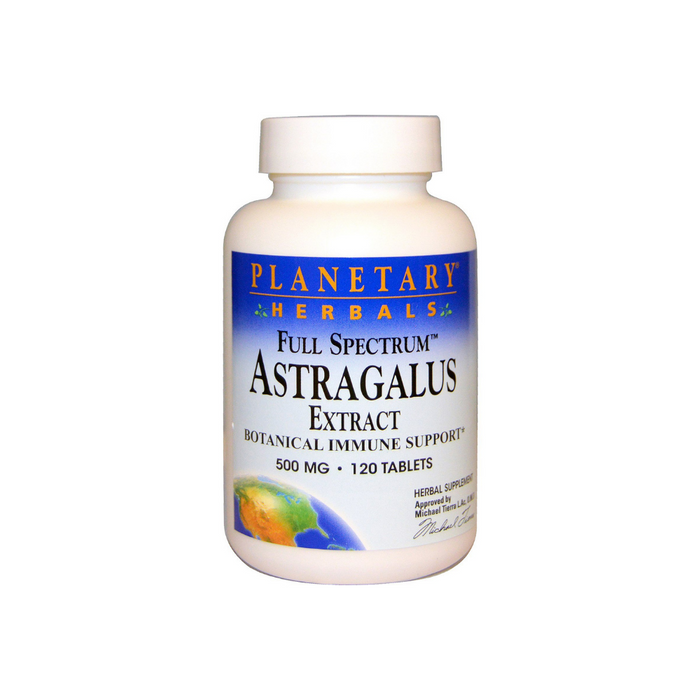 Astragalus Extract 500mg Full Spectrum 120 Tablets by Planetary Herbals