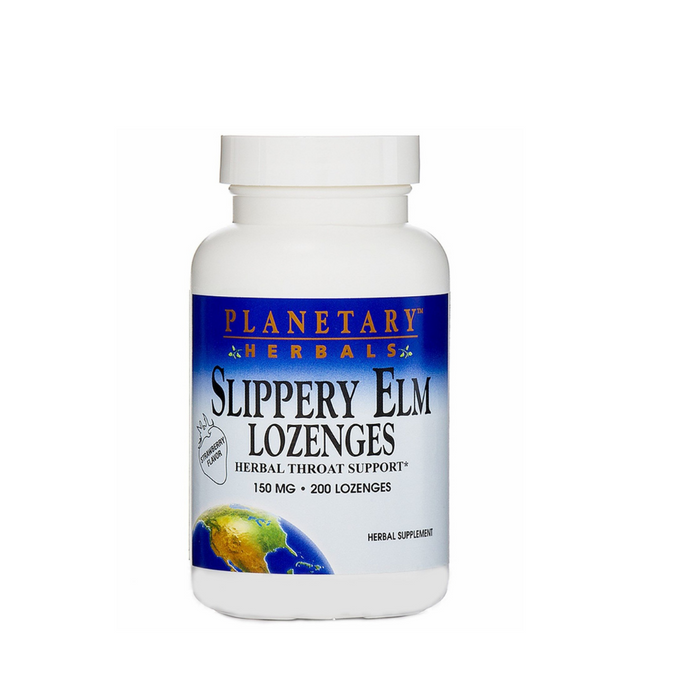 Slippery Elm Lozenges Strawberry Flavor 150mg 200 Lozenges by Planetary Herbals