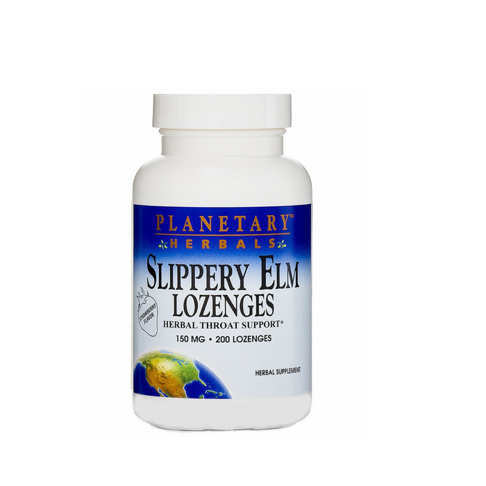 Slippery Elm Lozenges Strawberry Flavor 150mg 24 Lozenges by Planetary Herbals