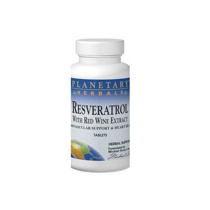 Resveratrol with Red Wine Extract 60 Tablets by Planetary Herbals