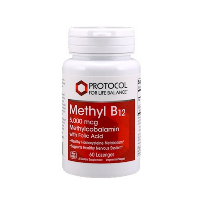 Methyl B12 5000 mcg 60 lozenges by Protocol For Life Balance