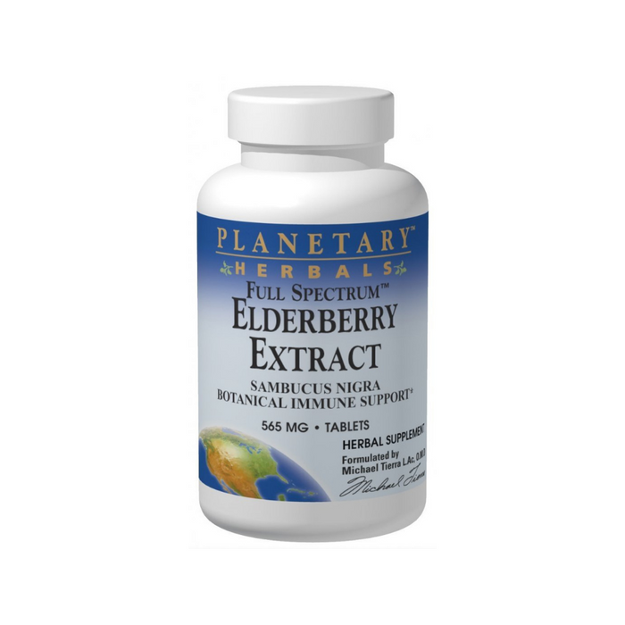 Elderberry Extract 565mg Full Spectrum 90 Tablets by Planetary Herbals