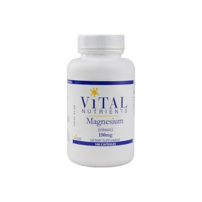 Magnesium Citrate 150 mg 100 capsules by Vital Nutrients