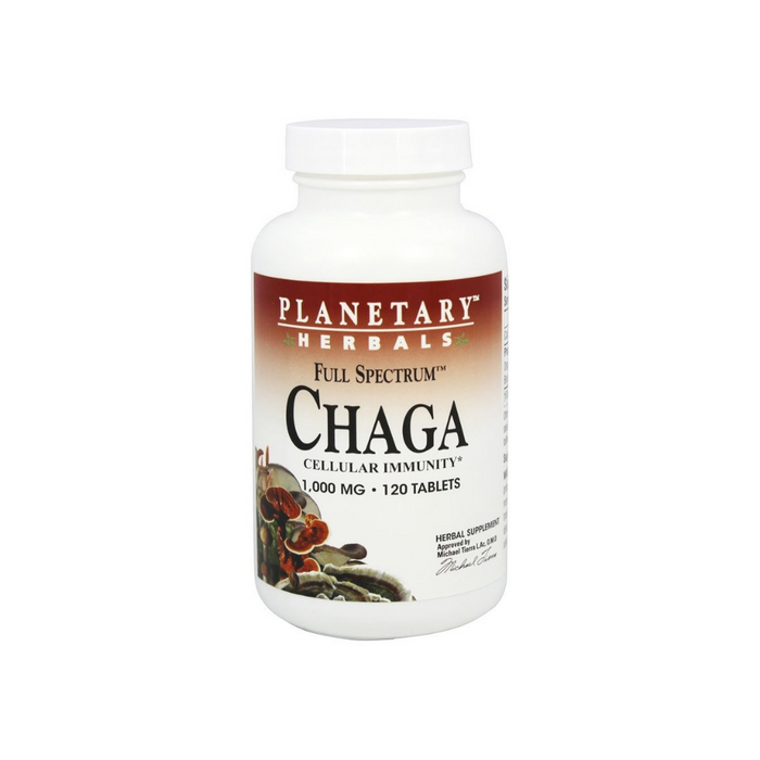 Chaga Full Spectrum 1000mg 120 Tablets by Planetary Herbals