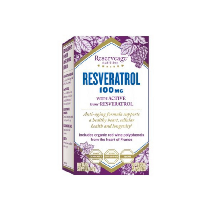 Resveratrol 100 mg 30 vegetarian capsules by Reserveage
