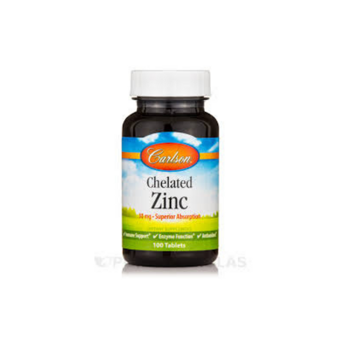 Chelated Zinc 100 tablets by Carlson Labs