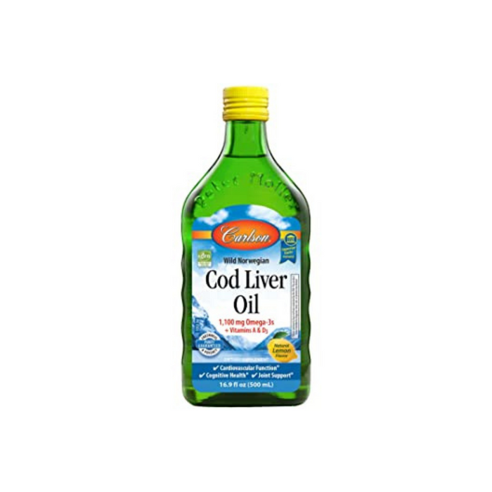 Cod Liver Oil Lemon 16.8 Oz (500 ml) by Carlson Labs