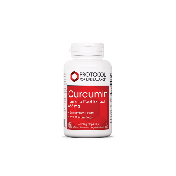 Curcumin 665 mg 60 vegetarian capsules by Protocol For Life Balance