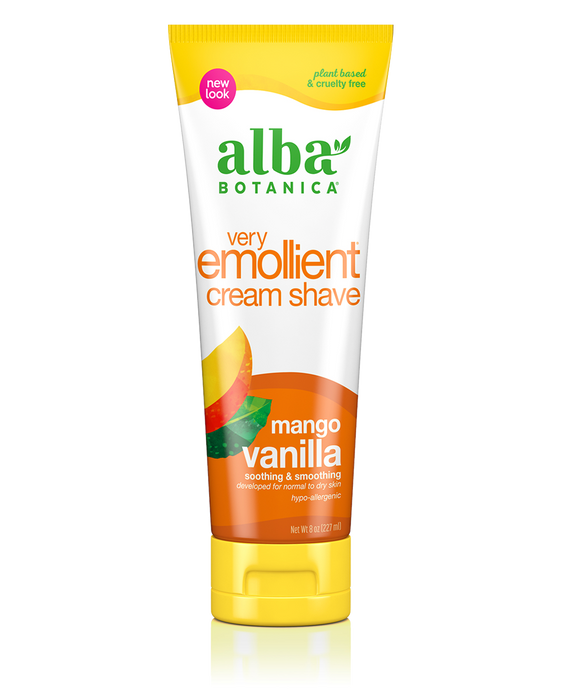 Very Emollient™ Cream Shave Mango Vanilla 8oz by Alba Botanica