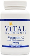 Vitamin C with Bioflavonoids 500 mg 100 capsules by Vital Nutrients