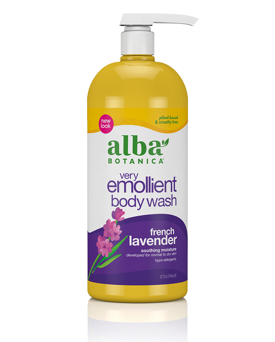 Very Emollient™ Body Wash French Lavender 32oz by Alba Botanica