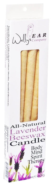 Lavender Beeswax Candles 4-Pack Box by Wally's Natural
