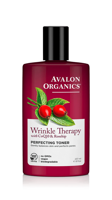 Wrinkle Therapy with CoQ10 & Rosehip PERFECTING TONER 8 Oz by Avalon Organics