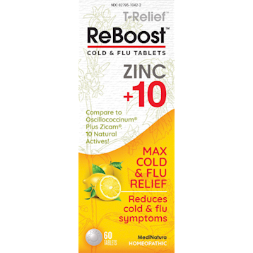 ReBoost COLD & FLU Zinc +10 60 Tablets by MediNatura