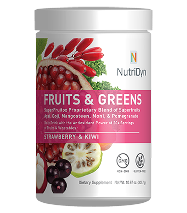 NutriDyn Fruits & Greens GF Strawberry Kiwi 300g by Nutri-Dyn