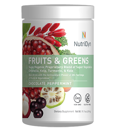 NutriDyn Fruits & Greens GF Chocolate Peppermint 300g by Nutri-Dyn