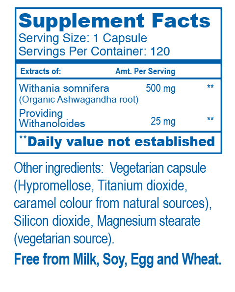 Ashwagandha 120 vegetarian capsules by Ayush Herbs