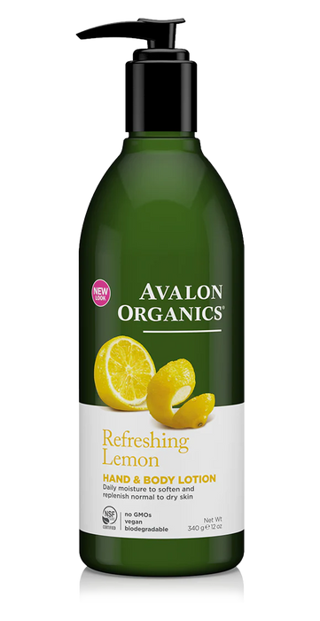 Refreshing Lemon Hand & Body Lotion 12 Oz by Avalon Organics