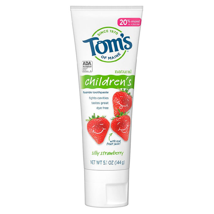 Silly Strawberry Fluoride Children's Natural Toothpaste 4.2 oz by Tom's Of Maine