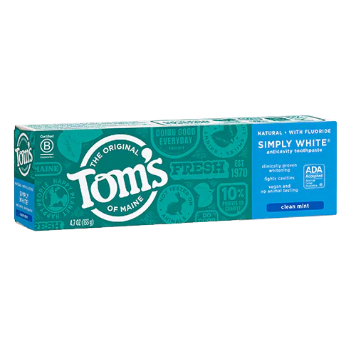 Clean Mint Simply White Toothpaste 4.7 oz by Tom's Of Maine