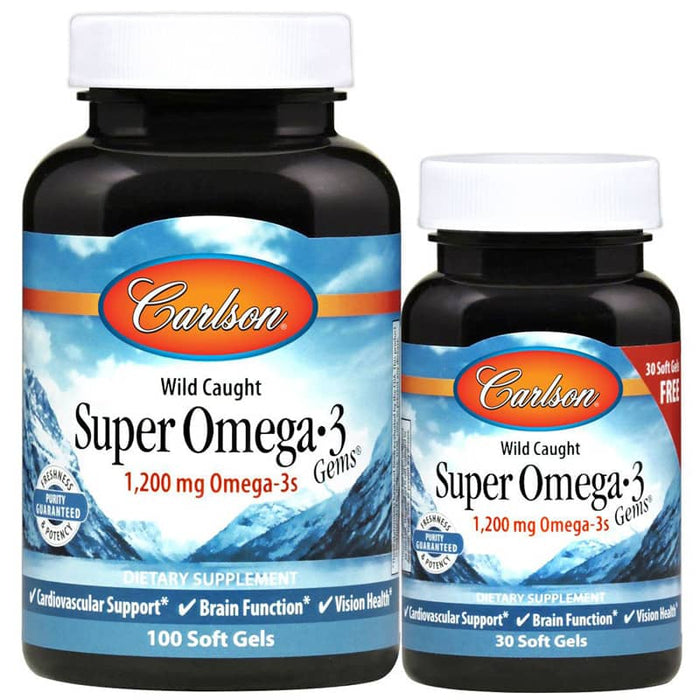 Super Omega-3 Gems 1200 mg 130 softgels by Carlson Labs