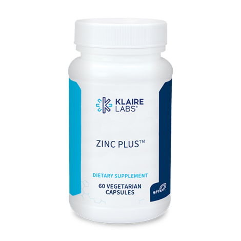 Zinc Plus 60 capsules by SFI Labs (Klaire Labs)